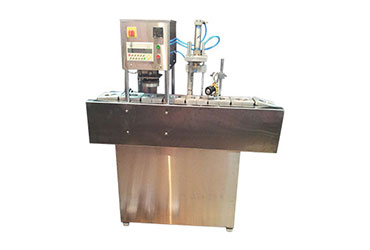 fully automatic chain drive glass sealing and filling machine with pick and place attachment